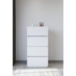 AE-2034 Galata 4 Çekmeceli Patentli Beyaz Şifonyer Yatak Odası Bebek Odası Komodin - Görsel 4