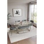 Selenit Mutfak Yemek Masası Takımı- 6 Kişilik Mutfak Masa Sandalye Takımı- Mutfak Masası Takımı - Görsel 5