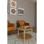 Çift Katlı Yuvarlak Orta Sehpa 60X60 | Modern Ahşap & Beyaz Seçenek - Görsel 2