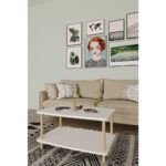 Alt Raflı Dikdörtgen Orta Sehpa  – 50X80X43 cm - Görsel 4