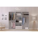 Rabi Mobilya Lina Country 6 Kapak 2 Çekmeceli Aynalı Gardırop - Görsel 4