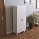 End-12 4 Raflı 2 Kapaklı Çok Amaçlı Dolap Çok Amaçlı Mutfak Dolabı Kiler Dolabı Erzak Dolabı Beyaz