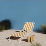 Navex Sarı Çizgili Katlanır Şezlong