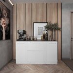 Juba Mutfak 2 Kapaklı-2 Çekmeceli Alt Modül -140 cm - Çok Amaçlı Dolap -Beyaz-Tezgah Dahil