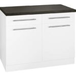 Antrasit Tezgahlı Vera Mutfak 2 Çekmeceli 2 Kapaklı Alt Modül -100 cm - Çok Amaçlı Dolap -Tezgah Dahil