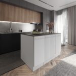 Mambo Mutfak Adası -4 Kapaklı Alt Modül- Çok Amaçlı Dolap  140 cm Tezgah Dahil - Görsel 2