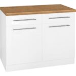 90CM-VERA Mutfak 2 Çekmeceli 2 Kapaklı Alt Modül -90 cm - Çok Amaçlı Dolap -Tezgah Dahil