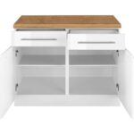 90CM-VERA Mutfak 2 Çekmeceli 2 Kapaklı Alt Modül -90 cm - Çok Amaçlı Dolap -Tezgah Dahil - Görsel 3