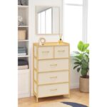 Digithome Bambu 5 Çekmeceli Dolap Organizer Çok Amaçlı Düzenleyici Şifonyer DB-0013 - Görsel 2