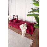 Linda Üç Kişilik Kanepe Yüksek Ayaklı Bordo - Görsel 2