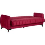 Linda Üç Kişilik Kanepe Yüksek Ayaklı Bordo - Görsel 5