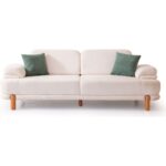 Eymense Belgrad Üçlü Koltuk Beyaz - Görsel 5