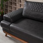 Eymense Hünkar Üçlü Koltuk Siyah - Görsel 4