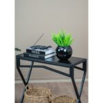 Uyan Ev Ürünleri Siyah Metal Ahşap Raflı Dresuar Dekoratif Çok Amaçlı Raf - Görsel 3