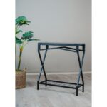 Uyan Ev Ürünleri Siyah Metal Ahşap Raflı Dresuar Dekoratif Çok Amaçlı Raf - Görsel 4