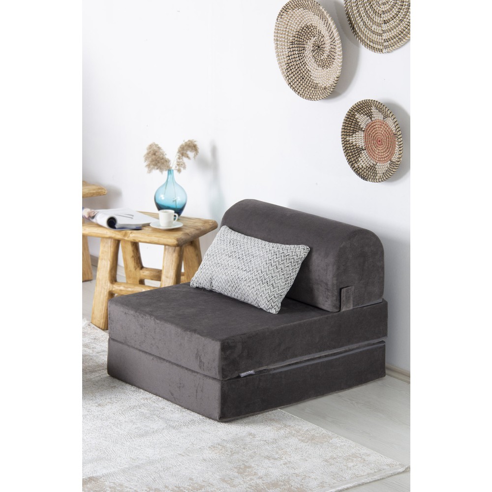 110001020601683.jpg Homedius Magic Tek Kişilik Katlanır Yataklı Koltuk - Antrasit - Görsel 1