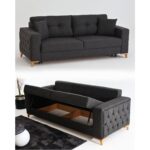 Nola Koltuk Takımı 3+3+1 & Bazalı Yataklı Koltuk & Kanepe - Keten - Görsel 4