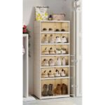 6 Katlı Katlanabilir, Şeffaf Kapaklı, Toz Geçirmez, Büyük Boy ve Geniş Kapasiteli Ayakkabı Dolabı