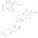 Homedius Valeria Katlanır Yatak Olabilen Koltuk Tek Kişilik Gri - Görsel 6