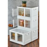 Vienev Çok Amaçlı Istiflenebilir Katlanır 4'lü Beyaz Düzenleyici Kutu Seti