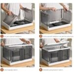 Vienev Çok Amaçlı Istiflenebilir Katlanır 4'lü Beyaz Düzenleyici Kutu Seti - Görsel 3