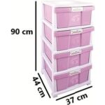 Omnipazar SRL-4003 Plastik Düz Komidin Mutfak Sebzelik 4 Katlı - Görsel 2