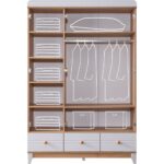 Antalya Çocuk Odası Takımı, Antalya Yavrulu Karyola, Berlin 3 Kapaklı Dolap, Şifonyer - Ceviz - Görsel 5