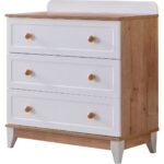 Bello Çocuk Odası Takımı, Bello Yavrulu Karyola, Berlin 3 Kapaklı Dolap, Şifonyer - Ceviz - Görsel 6