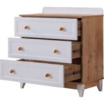 Bello Çocuk Odası Takımı, Bello Yavrulu Karyola, Berlin 3 Kapaklı Dolap, Şifonyer - Ceviz - Görsel 7