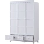 Mira Çocuk Odası Takımı, Mira Yavrulu Karyola, Berlin 3 Kapaklı Dolap, Şifonyer - Beyaz - Görsel 5