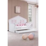 Poli Çocuk Odası Takımı, Poli Yavrulu Karyola, Flower 3 Kapaklı Dolap - Pembe - Görsel 2