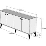 Bimossa Sümer Konsol Modern Görünüm Sepet Beyaz - Görsel 6