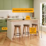 Bimossa Gustav L4710 Mutfak Adası 160  cm  – Beyaz Ahşap Üst, Şaraplık, Bar Masası Çok Amaçlı Depolamalı Dolap - Görsel 4