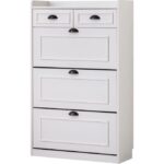 Ayakkabılık, Çırağan Ayakkabılık, Düşer Kapak Çekmeceli Ayakkabılık, Beyaz - Görsel 5