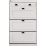 Ayakkabılık, Çırağan Ayakkabılık, Düşer Kapak Çekmeceli Ayakkabılık, Beyaz - Görsel 7