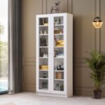 Kitaplık, Lotus Kitaplık, 2 Kapaklı Cam Kapaklı Kitaplık