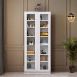 Kitaplık, Lotus Kitaplık, 2 Kapaklı Cam Kapaklı Kitaplık - Görsel 2