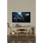 Ahşap Tv Ünitesi – 120 cm – 3 Katlı Açık Raflı Televizyon Sehpası – 30X43X120 cm - Görsel 3