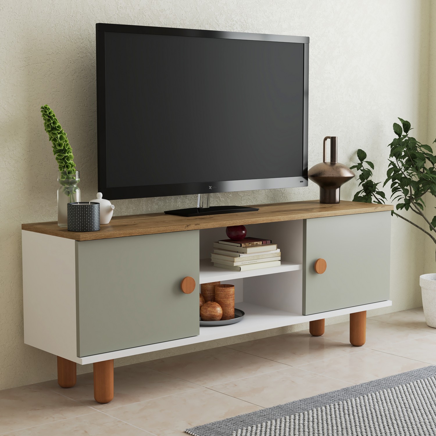 110001036410903.jpg Ferniso Bohem Tv Ünitesi 138 cm - Görsel 1