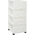 Omnipazar ELF-N293 Nostalji Plastik Mutfak Komidin Sebzelik 4 Katlı