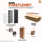 Mobilya Pratik Kilitli 4'lü Metal Ayakkabılık - Antrasit - Görsel 5