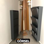 Mobilya Pratik Kilitli 4'lü Metal Ayakkabılık - Antrasit - Görsel 6