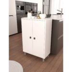 Melo 4 Gözlü 2 Kapaklı Çok Amaçlı Dolap Ayakkabılık Kiler Dolabı Beyaz - Görsel 2