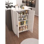 Melo 4 Gözlü 2 Kapaklı Çok Amaçlı Dolap Ayakkabılık Kiler Dolabı Beyaz - Görsel 3