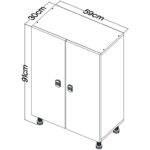 Melo 4 Gözlü 2 Kapaklı Çok Amaçlı Dolap Ayakkabılık Kiler Dolabı Beyaz - Görsel 5