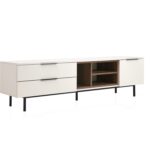 Just Home Royal Tv Ünitesi - Krem / Barok Ceviz - Görsel 9