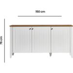 Just Home Mona Konsol - Beyaz / Sepet - Görsel 7