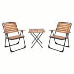 Evvon Metal Iskeletli Bahçe Bistro Set