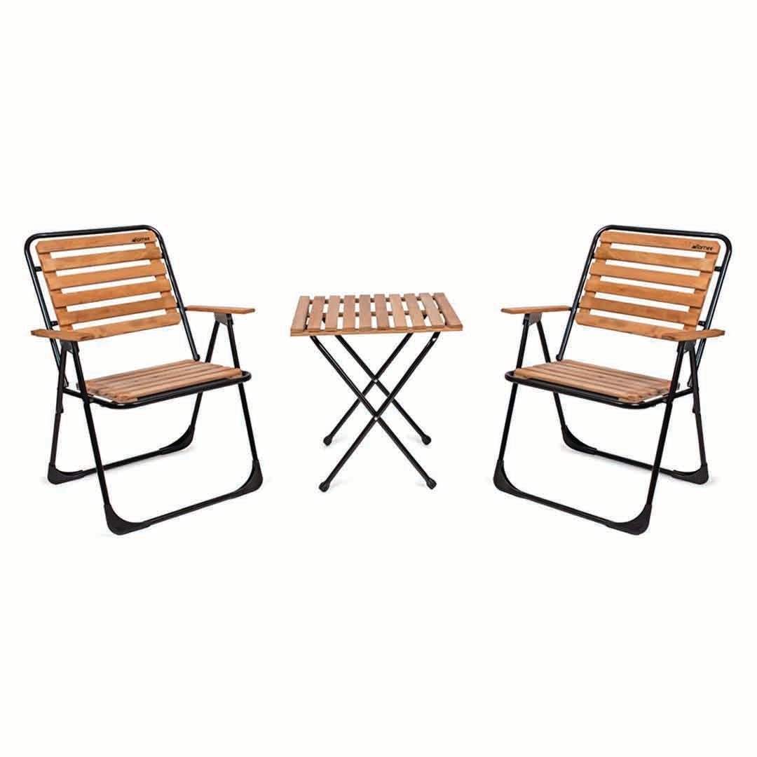 110001042407600.jpg Evvon Metal Iskeletli Bahçe Bistro Set - Görsel 1