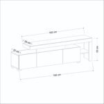 İnarch Dizayn Beliz Led Işıklı Tv Ünitesi, Tv Sehpası, Raflı - Parlak Beyaz - Görsel 4